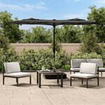 vidaXL Parasol de jardin à double tête anthracite 316x145 cm