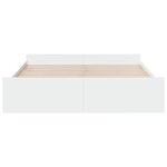 vidaXL Cadre de lit avec tiroirs blanc 180x200 cm bois d'ingénierie