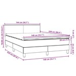 vidaXL Sommier à lattes de lit avec matelas rose 140x220 cm velours