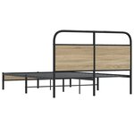 vidaXL Cadre de lit sans matelas 120x200 cm chêne fumé bois ingénierie