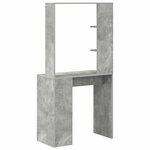vidaXL Bureau Gris béton 78.5 x 37 x 154.5 cm Bois d'ingénierie