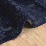vidaXL Tapis Shaggy à poils longs NAVARRA bleu marine 60x100 cm