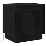 vidaXL Cabinet de chevet Noir 44 x 34 5 x 45 cm Bois d'ingénierie