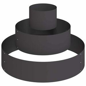 vidaXL Cache-pot de jardin Noir 90 x 90 x 20 cm Acier laminé à froid