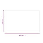 vidaXL Plaque de verre pour cheminée rectangulaire 80x50 cm