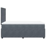 vidaXL Sommier à lattes de lit et matelas gris foncé 120x190cm velours