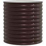 vidaXL Jardinière surélevée - Marron 80x80x81 cm Acier galvanisé