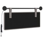 vidaXL Tête de lit suspendue Taupe Tissu