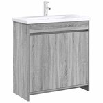 vidaXL Meuble sous lavabo de salle de bain Sonoma gris