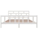vidaXL Cadre de lit Blanc Bois de pin massif 200x200 cm