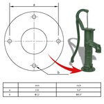 vidaXL Pompe à eau de jardin avec support Fonte