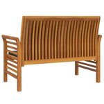 vidaXL Banc de canapé avec coussins gris foncé Bois d'acacia solide