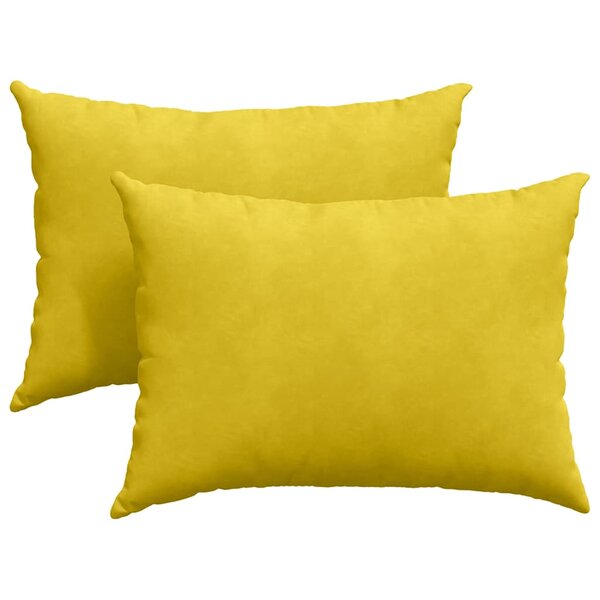 vidaXL Coussins de canapé 2 Pièces Jaune 70 x 50 cm