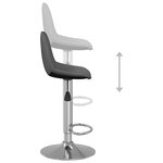 vidaXL Tabourets de bar lot de 2 gris foncé tissu