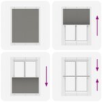 vidaXL Store plissé anthracite 105x100 cm largeur du tissu 104 4 cm