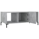 vidaXL Table basse gris béton 102x50x40 cm bois d'ingénierie