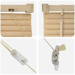 vidaXL Store Vénitien Réglable Marron clair avec motif 213 x 60 cm PVC