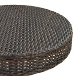 vidaXL Table de jardin Marron 75 5x106 cm Résine tressée