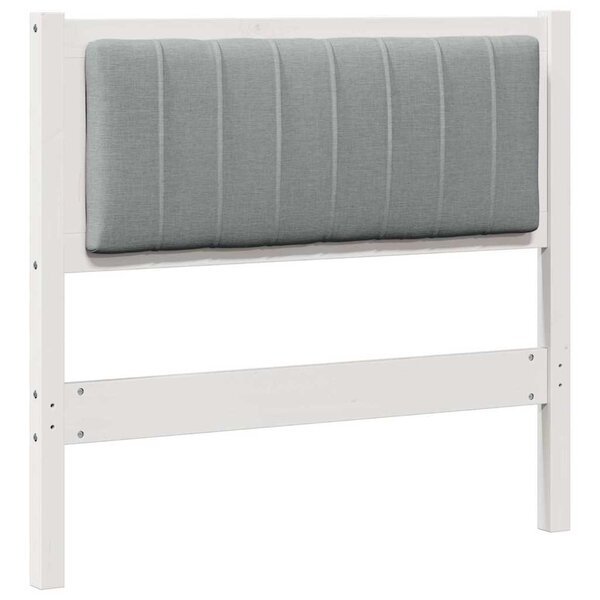 vidaXL Tête de lit capitonnée avec tête de lit Blanc 90 cm Pin massif