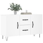 vidaXL Buffet blanc 100x36x60 cm bois d'ingénierie