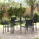 vidaXL Ensemble de salle à manger de jardin 5 pièces en poly rattan noir