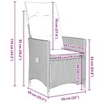 vidaXL Ensemble de salle à manger pour jardin 5 Pièces Beige Poly rotin