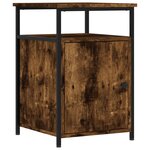 vidaXL Tables de chevet 2 Pièces chêne fumé 40x42x60 cm bois d'ingénierie