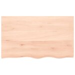 vidaXL Étagère murale 100x60x(2-6) cm bois de chêne massif non traité