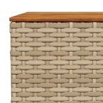 vidaXL Table de jardin beige 55x55x36 cm résine tressée et bois acacia