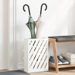 vidaXL Support d'ombrella blanc 28x12x41 cm en acier