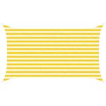 vidaXL Voile d'ombre Jaune et blanc 3 5 x 2 m 100   polyester Oxford