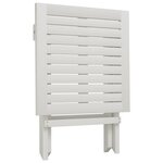 vidaXL Chaises longues lot de 2 avec table blanc bois massif d'acacia
