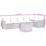 vidaXL Salon de jardin avec coussins 7 Pièces beige résine tressée