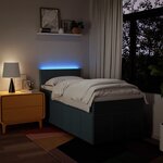 vidaXL Sommier à lattes de lit avec matelas Bleu 80x200 cm Tissu