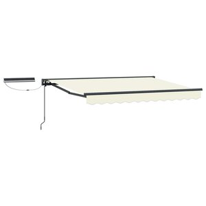 vidaXL Auvent rétractable électrique Crème et Anthracite 2 5 x 2 m