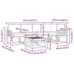 vidaXL Ensemble de canapés d'extérieur 6 pc Naturel et Crème