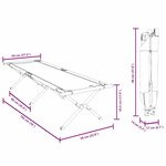 vidaXL Lit de camping pliant Bleu Tissu Oxford