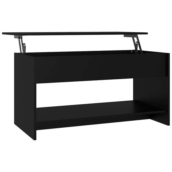 vidaXL Table basse noir 102x50x52 5 cm bois d'ingénierie
