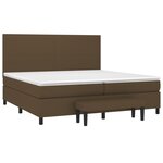 vidaXL Sommier à lattes de lit avec matelas Marron foncé 200x200 cm