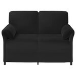 vidaXL Sofa 2 places Noir 138 x 83 x 95 cm Velours