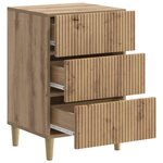 vidaXL Cabinet de chevet avec tiroir Chêne artisanal 43 x 41 x 66 5 cm
