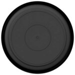 vidaXL Plateau à fleurs rond 6 Pièces Noir Ø 14 x 2 cm Plastique