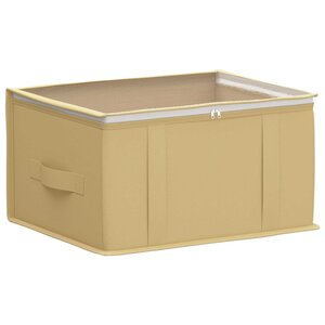 vidaXL Boîte de rangement avec fenêtre transparente 2 pc Tissu intissé