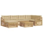 vidaXL Ensemble de canapés d'extérieur 7 pc Blanc et Beige