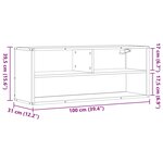 vidaXL Meuble TV noir 100x31x39 5 cm bois d'ingénierie et métal
