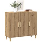 vidaXL Buffet chêne artisanal 90x34x80 cm bois d'ingénierie