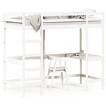 vidaXL Lit superposé sans matelas blanc 90x190 cm bois de pin massif
