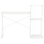 vidaXL Bureau avec étagère Blanc 116x50x93 cm