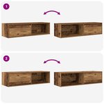 vidaXL Meubles TV 2 Pièces vieux bois 100x31x25 5 cm bois d'ingénierie
