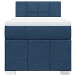 vidaXL Sommier à lattes de lit avec matelas Bleu 80x200 cm Tissu